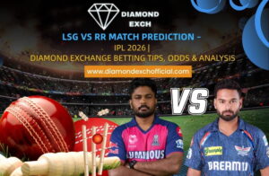 Read more about the article LSG vs RR Match Prediction – IPL 2026 | Diamond Exchange Betting Tips, Odds & Analysis