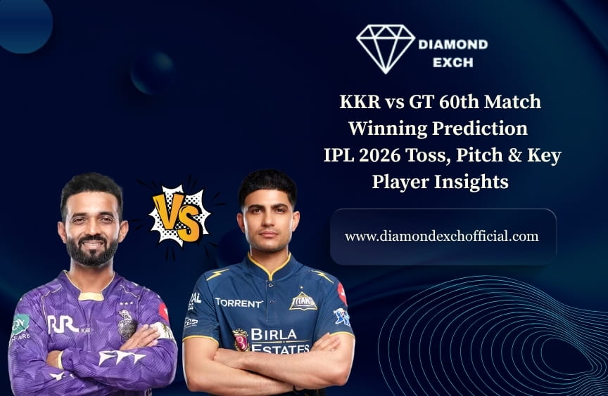 Read more about the article KKR vs GT 60th Match Winning Prediction – IPL 2026 Toss, Pitch & Key Player Insights