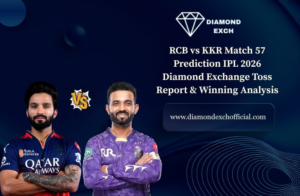 Read more about the article RCB vs KKR Match 57 Prediction IPL 2026: Diamond Exchange Toss Report & Winning Analysis